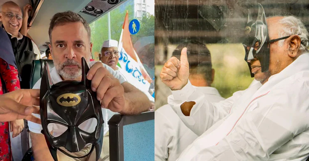 'Delhi Doesn't Need Dark Superhero And Robin': BJP On Rahul Gandhi's Batman Mask At Protest