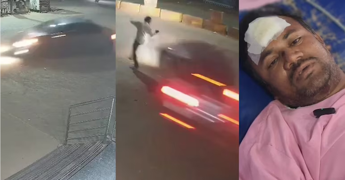 On Camera, Speeding Car Drifts, Hits Man In Telangana, Spins Around