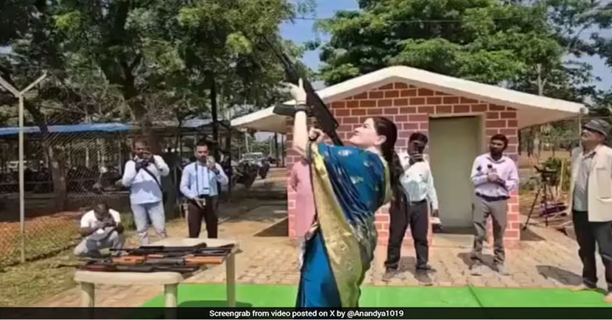 "Empowerment" vs "Indiscipline": "Lady Singham" Faces Flak For Firing AK-47 During Dussehra Event