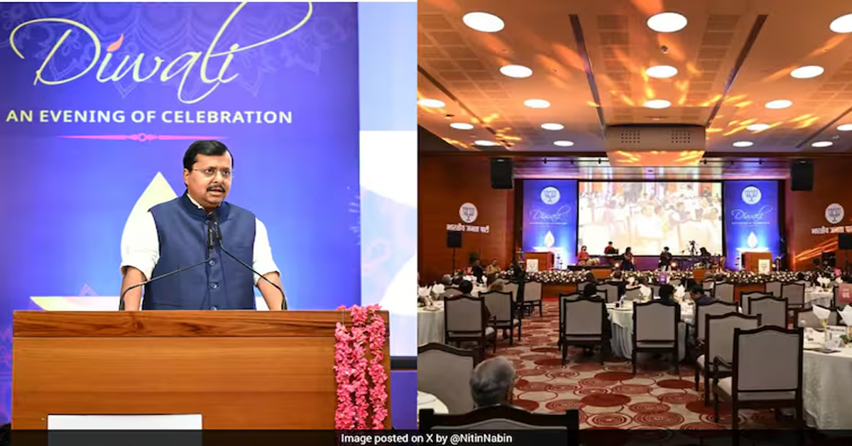 BJP Chief Nitin Nabin Hosts Diwali Event For Diplomats From 50 Countries